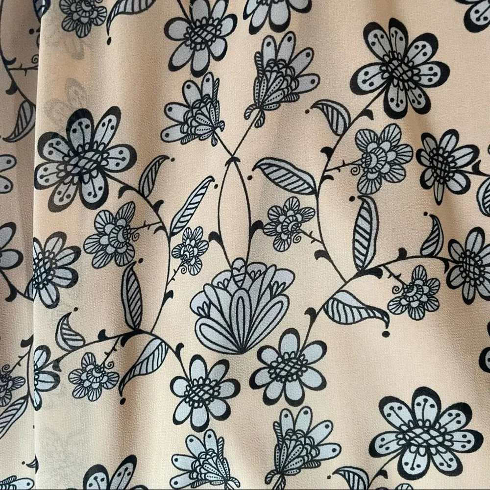 For Love & Lemons Pia Dress Pale Peach V-Neck Midi Low Back Adjustable Straps M - Picture 4 of 9